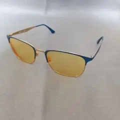 Ray-Ban RB6421 ブルー/ゴールドメタルフレーム イエローレンズ