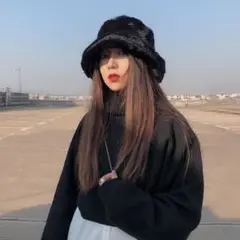 大人気 ファーハット 韓国 バケットハット 防寒 バケハ ブラウン 帽子 ボア
