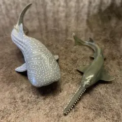 ジンベエザメとノコギリザメ 海遊館限定リアルフィギュアセット 美品・送料無料