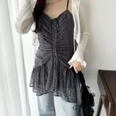 ナイスクラップ NICE CLAUP ドロストキャミチュニックワンピース