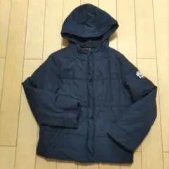 ラブトキシック　ネイビー中綿コート フード付き