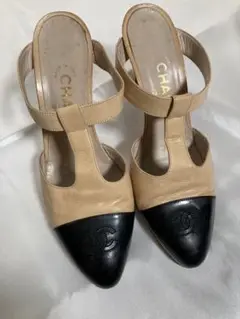 シャネル ココマーク バイカラー パンプス
