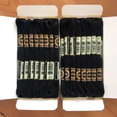 48束 刺繍糸 25番 黒 ブラック 310 まとめ売り