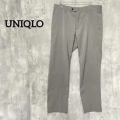 UNIQLO メンズ　グレー スラックス 前面ボタン付き 生地薄　春夏　10号