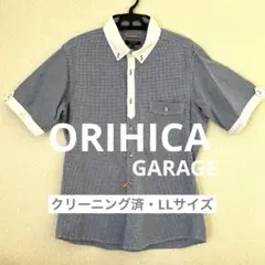 閉店底値セール★美品★ORIHICA GARAGE 半袖シャツ LL クールビズ