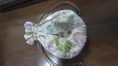 花柄布製巾着袋