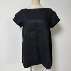 ドゥクラッセ　麻　トップス　カットソー　ブラック　正規品