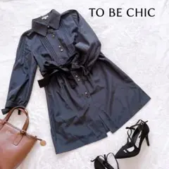 TO BE CHIC トゥービーシック リボンシャツワンピース