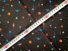 小さな宇宙★BLACK★COSMO TEXTILE★生地幅×51cmぐらい