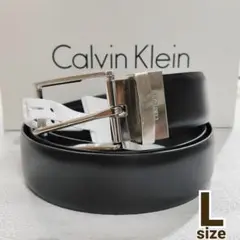 カルバンクライン リバーシブル レザー ベルト メンズ L ブラック ブラウン