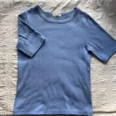 Luxluft ルクスルフト　アンシェヌマン水色 リブ Tシャツ サイズ38