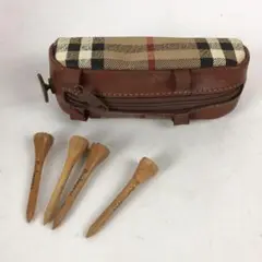 Burberry バーバリー チェック柄 ゴルフティーケース＆ウッドティー4本