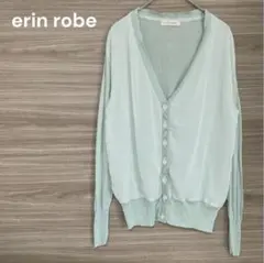 erin robe 【M】 長袖カーディガン 異素材ミックス　シフォン　薄手