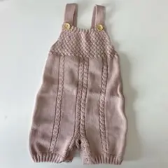 ニット　ロンパース　ダスティピンク