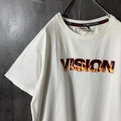 【古着】 VISION STREET WEAR メンズ 白Tシャツ ファイヤー柄