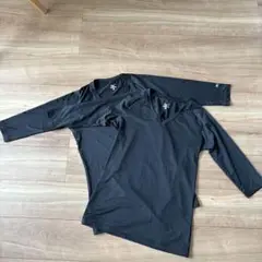 美品　Mizuno ブラック 7分袖　アンダーシャツ　 Lサイズ　2枚組　医療用