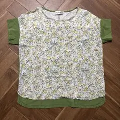 Golden Bear 半袖カットソー 花柄×グリーンM