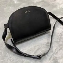 【定番】A.P.C アーペーセー ショルダーバッグ オールレザー ブラック 黒色