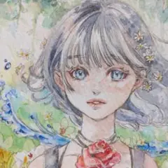 手描きイラスト　オリジナルイラスト　水彩イラスト　アナログイラスト