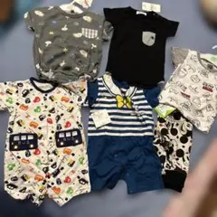 ロンパース３枚　Tシャツ2枚　パンツ1枚　まとめ売り　60〜７０㎝