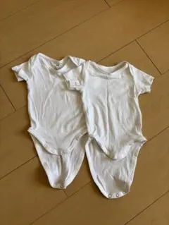 H&M ホワイト ボディスーツ 2枚セット