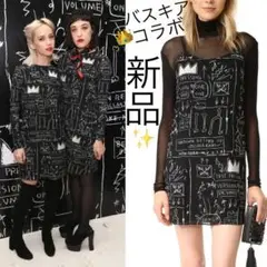 新品 alice+olivia×バスキアコラボ キャミソールワンピース ドレス