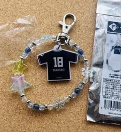 山崎福也18 北海道日本ハムファイターズ　ユニフォームビーズキーチェーン