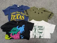 Tシャツ 半袖 キッズ 110 4枚セット 恐竜