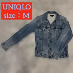 【UNIQLO】 ユニクロ デニムジャケット Mメンズ レディース ブルー 美品