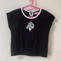 minimal ソフトクリームプリント トップス 130