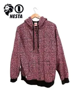 NESTABRANDロゴパーカーLサイズ　ピンク古着