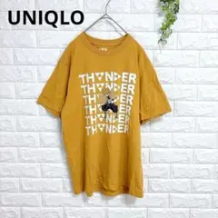 1767ユニクロ 鬼滅の刃 我妻善逸 Tシャツ 黄色 Ｍ メンズ 半袖 プリント