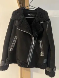 ZARA ブラック シアリング風ジャケット M