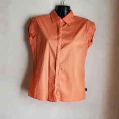 HIROKO KOSHINO GIRLS　オレンジ フレンチスリーブシャツ