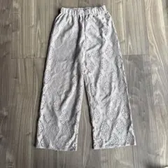 しまむら　Hina×Taiyou　レースパンツ　グレー　スクエアレース