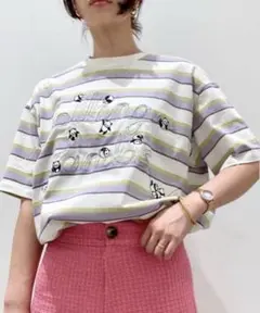 新品　グラニフ　graniph パンダ　ボーダー　Tシャツ　半袖　タグ付き