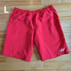 YONEXヨネックス　ハーフパンツ　レッド　Lサイズ