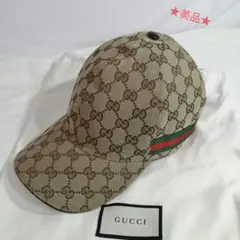 【美品】 GUCCI グッチ オリジナル GG キャップ 帽子 シェリーライン