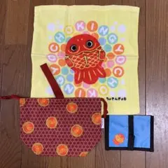 未使用品！【JAバンクちょきんぎょ】 大きめハンドタオルとカード入れ