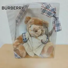 BURBERRY　 バーバリー　Bear　ぬいぐるみ チェックリボン　ケース付き