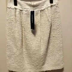 【新品】 LAUTREAMONT ホワイト ひざ丈スカート 38