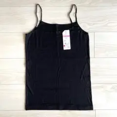 福助　満足　キャミソール　綿　黒