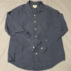 Timberland ティンバーランド 格子柄 長袖シャツ XL ネイビー