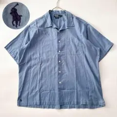 激レア✨90s ポロラルフローレン CALDWELL 裾ポニー XXL ブルー