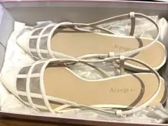Arpege story ホワイトメッシュサンダル 24cm 新品