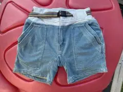 ゴースローキャラバン スウェット インディゴ 染 デニム ショートパンツ