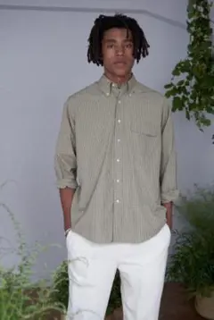 (美品) Unfil cotton collar shirt
