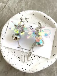 1点のみ【オーロラフラワーピアス①】