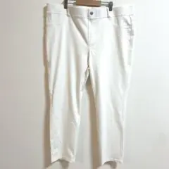 NORNE 大きいサイズ✨美品ストレッチ パンツ 白　ホワイト5L ゴム