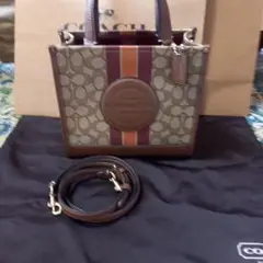 未使用COACH トートバッグデンプシーシグネチャーブラウン系22アウトレット